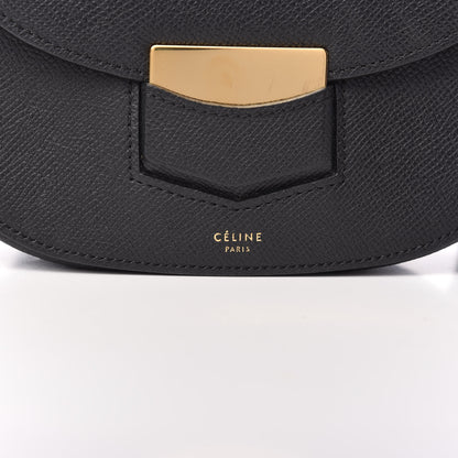 Celine Grained Calfskin Small Trotteur Black 6 of 9