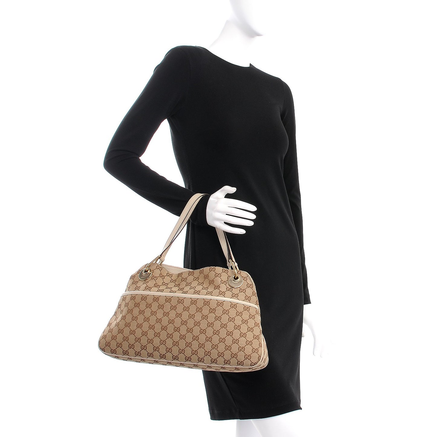 Monogram Medium Eclipse Shoulder Bag Off White