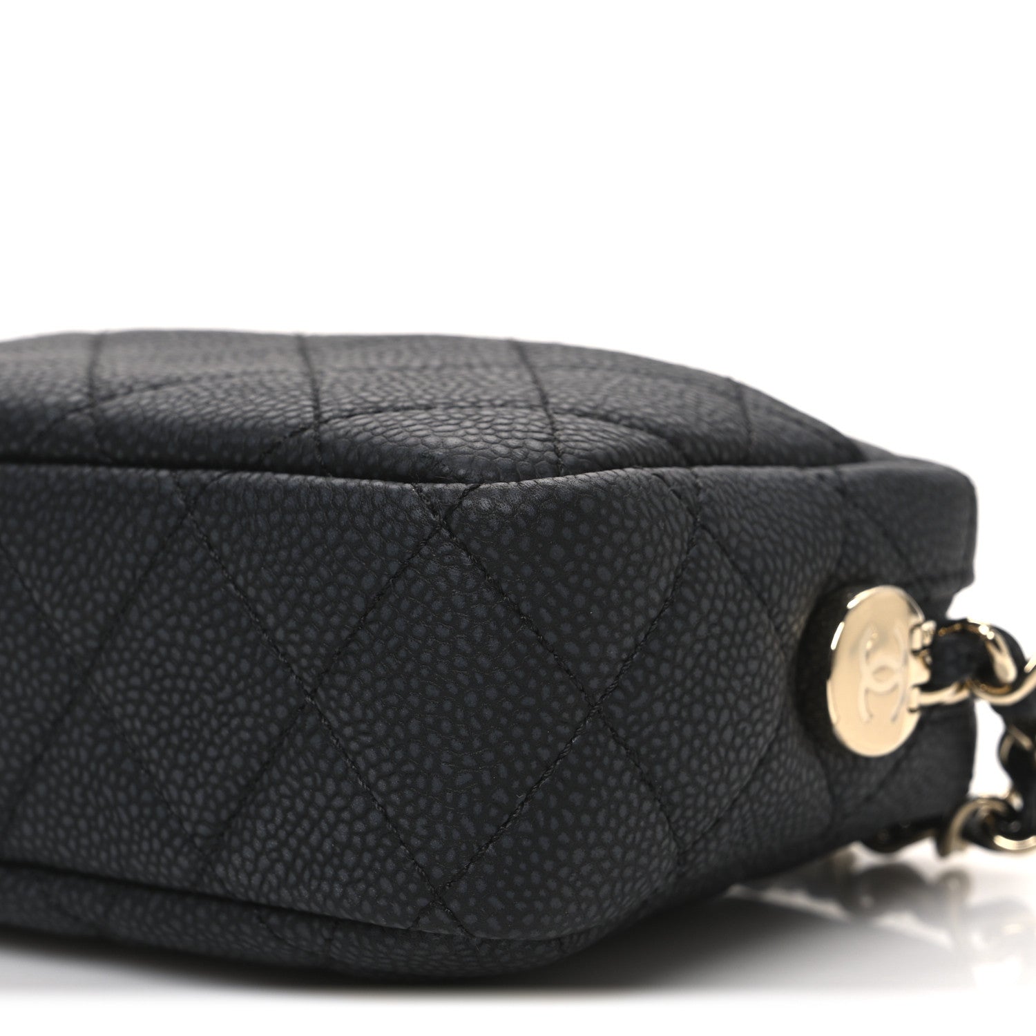 Chanel Iridescent Caviar Quilted Mini Coco Tassel Camera Case Black Black 10 of 12