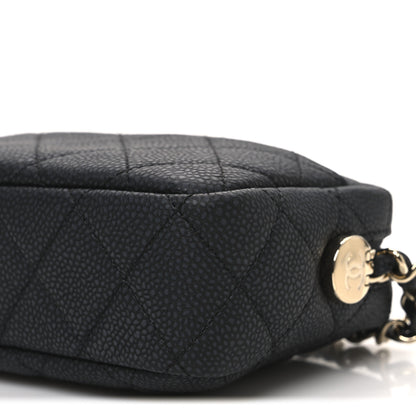 Chanel Iridescent Caviar Quilted Mini Coco Tassel Camera Case Black Black 10 of 12