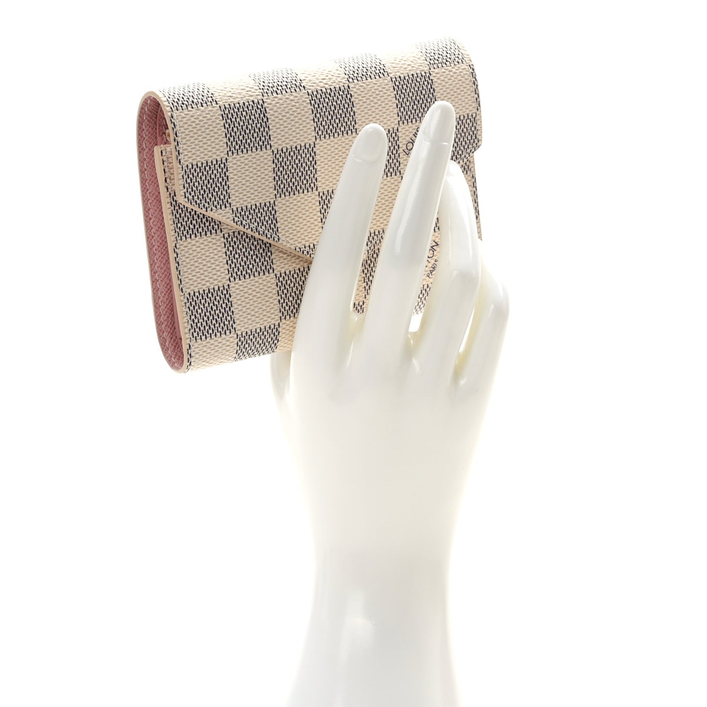 Damier Azur Victorine Wallet Rose Ballerine