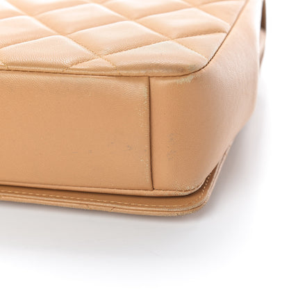 Chanel Lambskin Quilted Medium Diamond CC Flap Beige 17 of 22