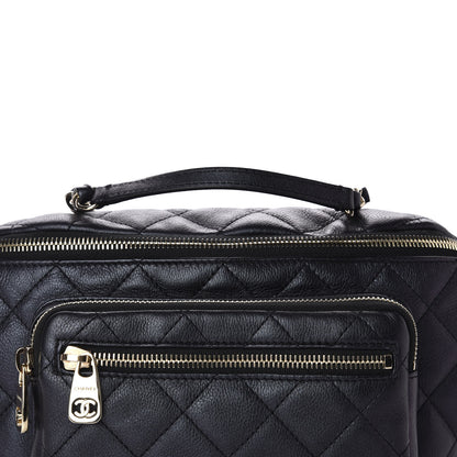 Chanel Iridescent Calfskin Quilted All About Waist Belt Bag Black 12 of 13