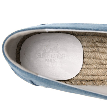Hermes Denim Canvas Womens Trip Espadrilles 39 Bleu Clair 7 of 7