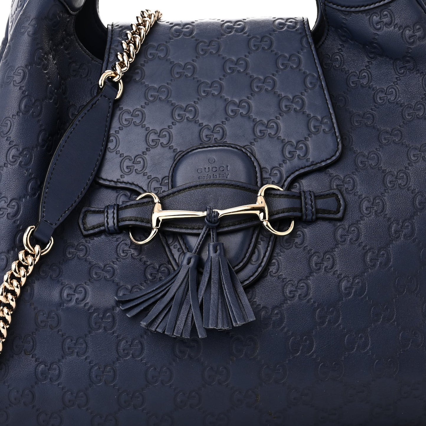 Guccissima Medium Emily Hobo Blue