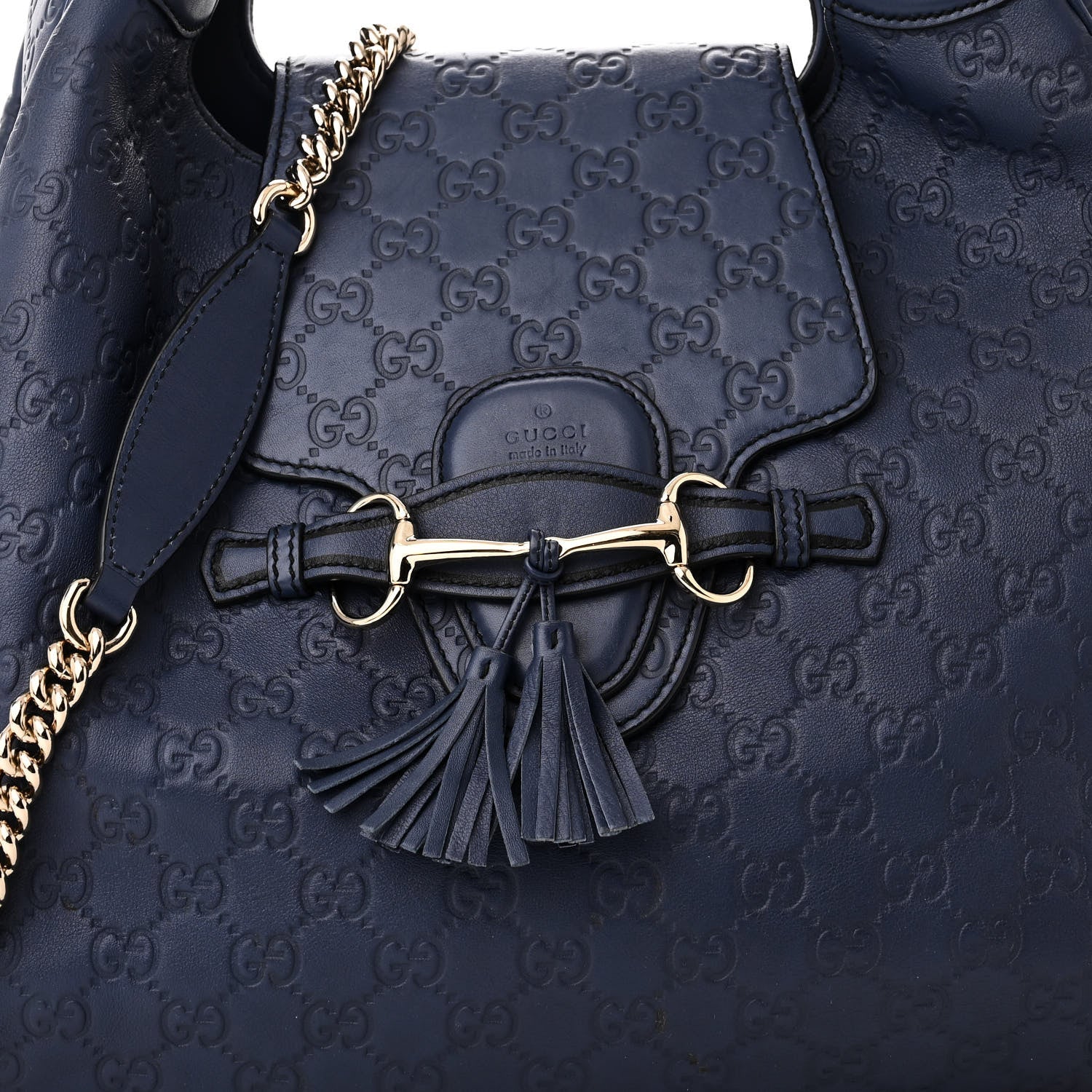 Gucci Guccissima Medium Emily Hobo Blue 8 of 11