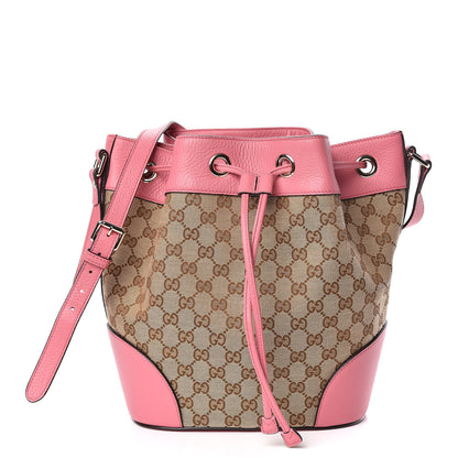 Gucci GG Monogram Calfskin Bucket Bag Pink 1 of 10