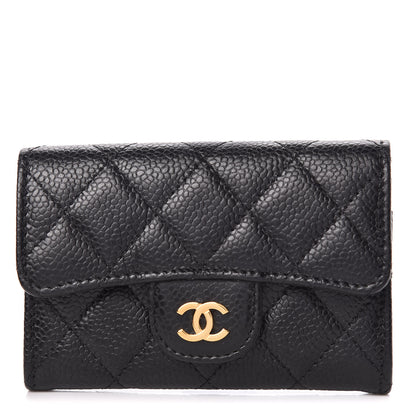Chanel Caviar Quilted Flap Card Holder Black 1 of 9