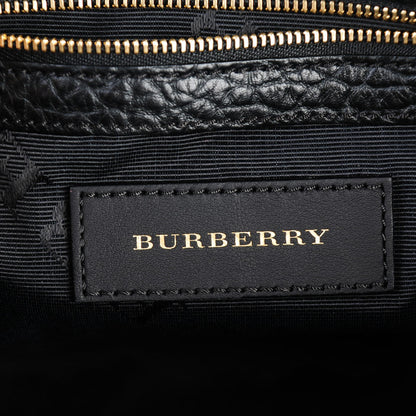Burberry Signature Grain Calfskin Check Embossed Small Chichester Crossbody Clutch Bag Black 6 of 8