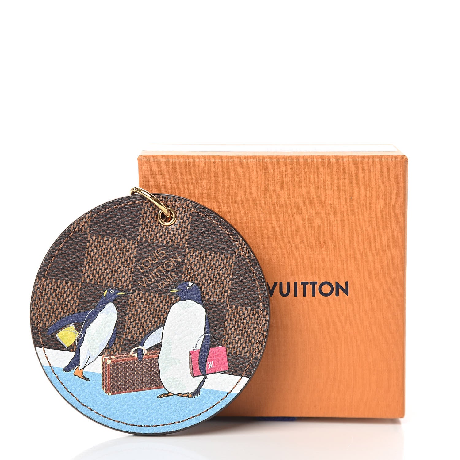 Louis Vuitton Damier Ebene Illustre Manchot Bag Charm Key Ring 4 of 4