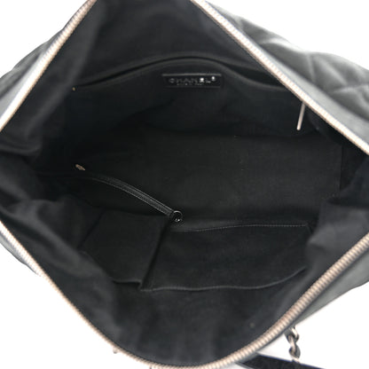 Chanel Iridescent Calfskin Quilted VIP Bowling Bag Black 6 of 13