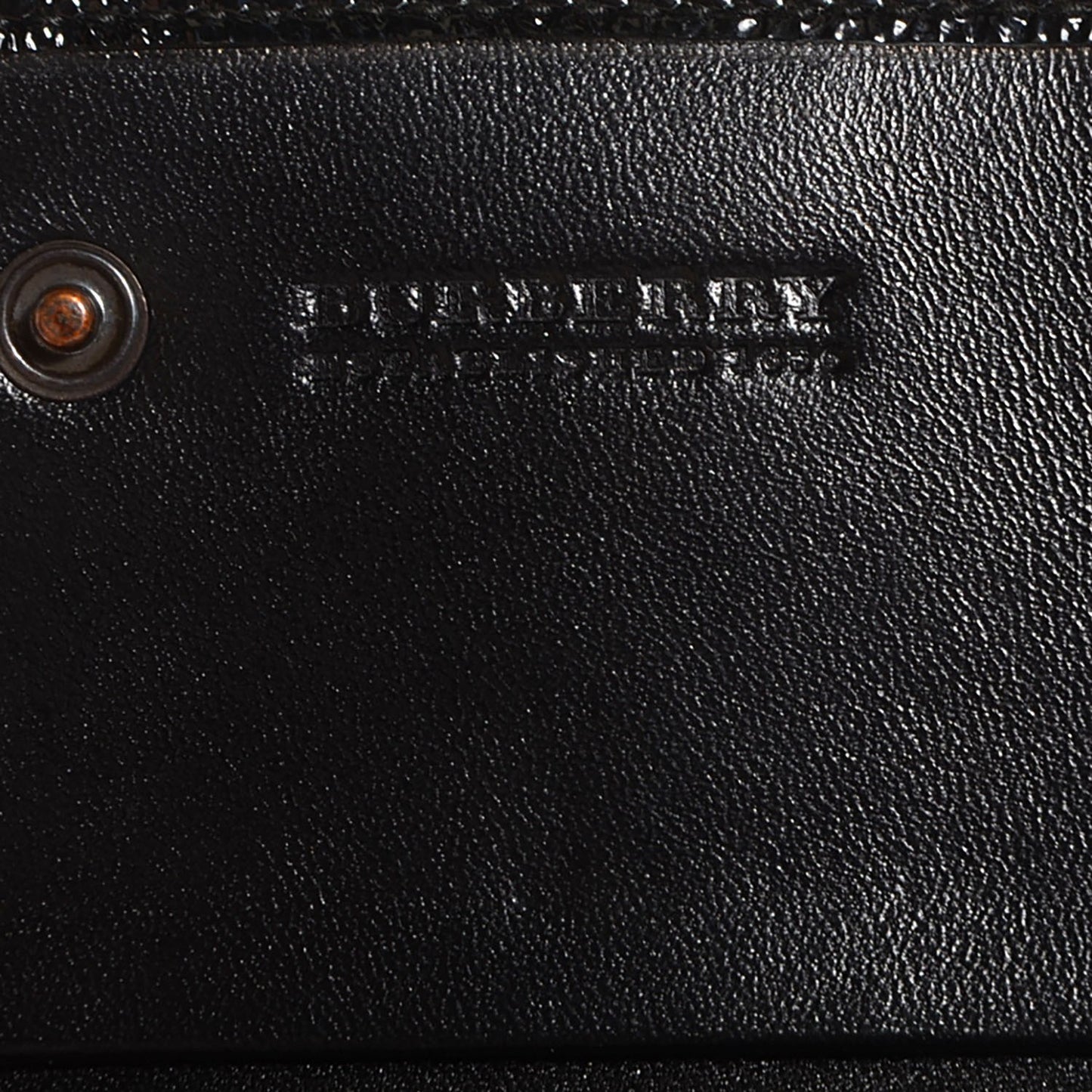 Crinkled Patent Continental Wallet Black