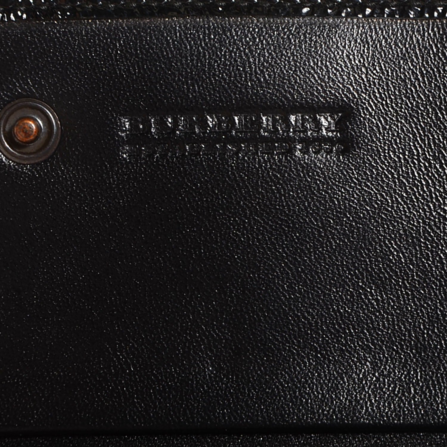 Burberry Crinkled Patent Continental Wallet Black 7 of 9