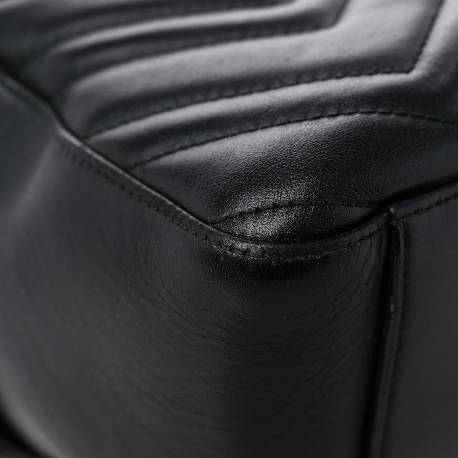 Gucci Calfskin Matelasse GG Marmont Dome Backpack Black 7 of 20