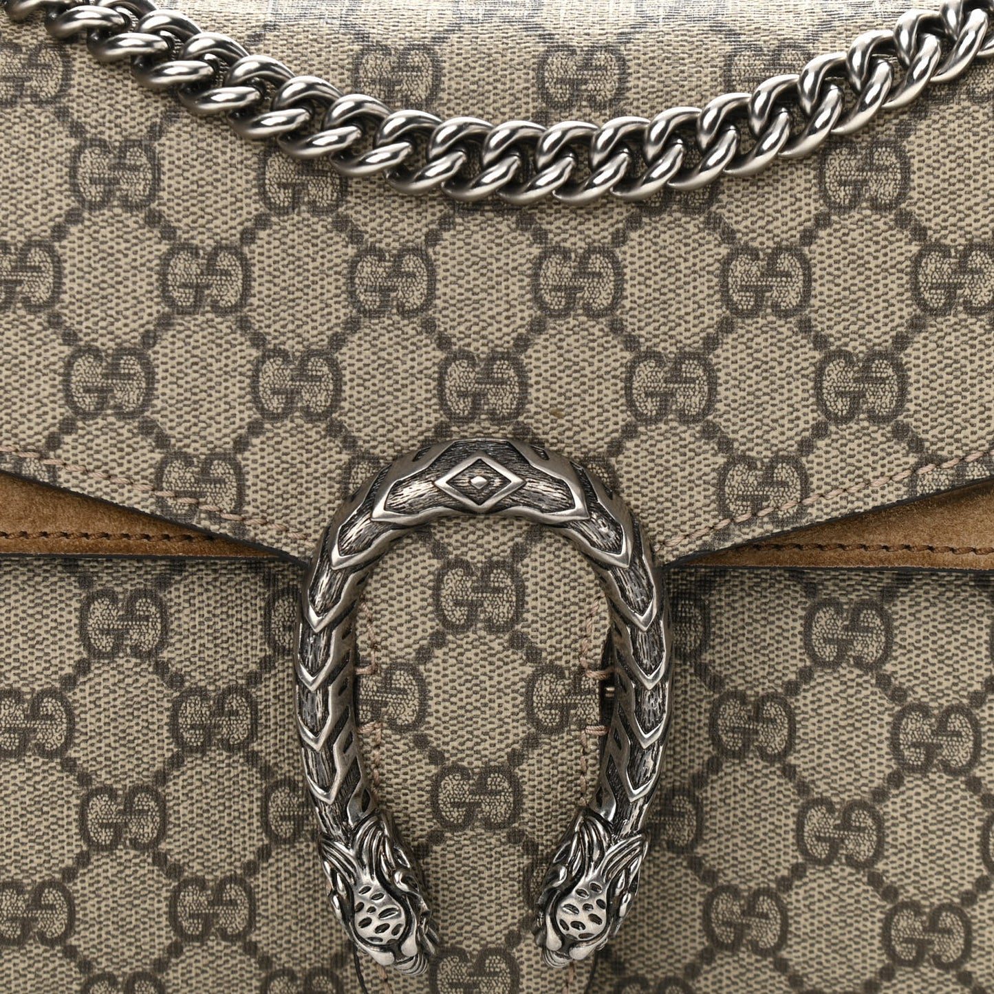 GG Supreme Monogram Small Dionysus Shoulder Bag Taupe