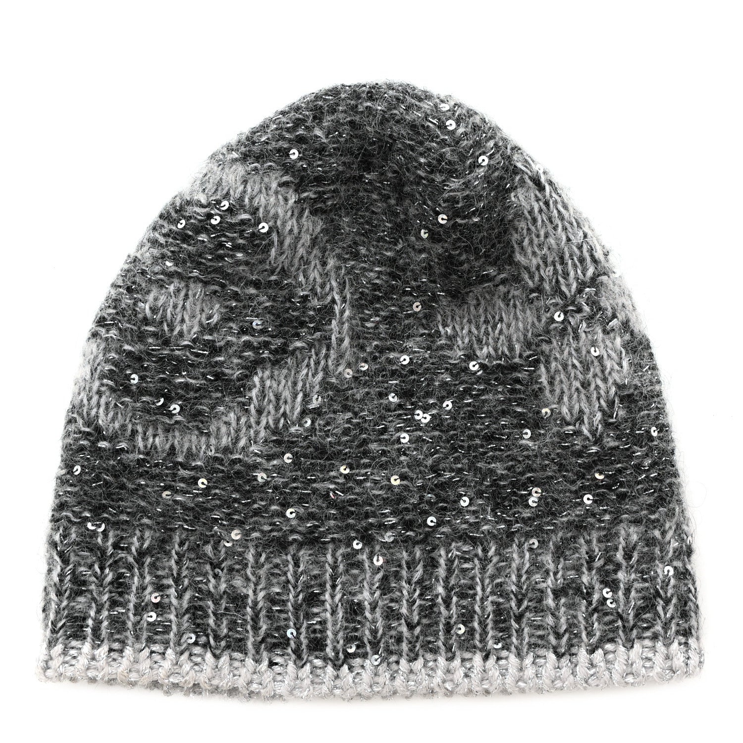 Louis Vuitton Monogram Glitter Sunset Beanie Hat Grey 3 of 5