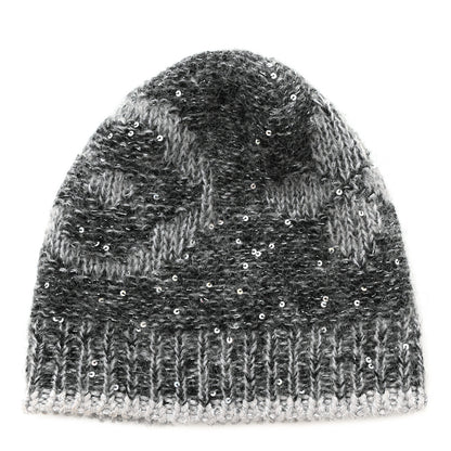 Louis Vuitton Monogram Glitter Sunset Beanie Hat Grey 3 of 5