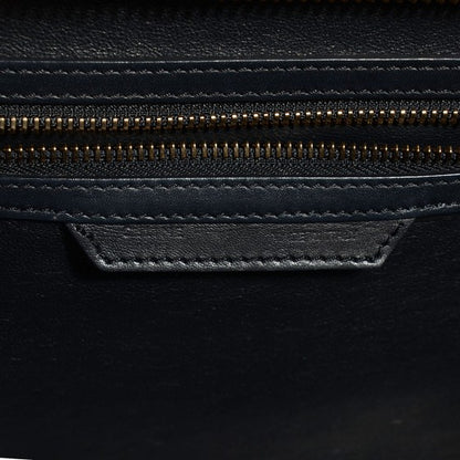 Celine Smooth Calfskin Linen Mini Tri-Color Luggage Black Khaki Navy 6 of 14