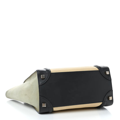 Celine Drummed Calfskin Nubuck Micro Tri-Color Luggage Corn 3 of 4