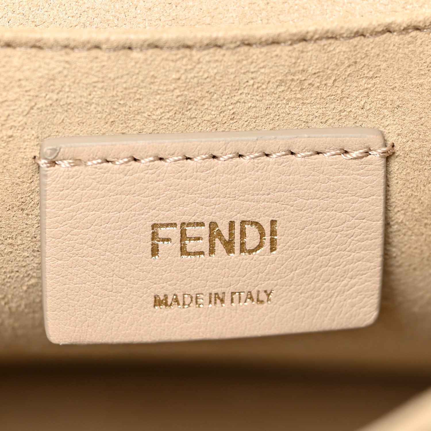 Fendi Vitello Liberty Scalloped Studded Kan I Shoulder Bag Camelia 7 of 15