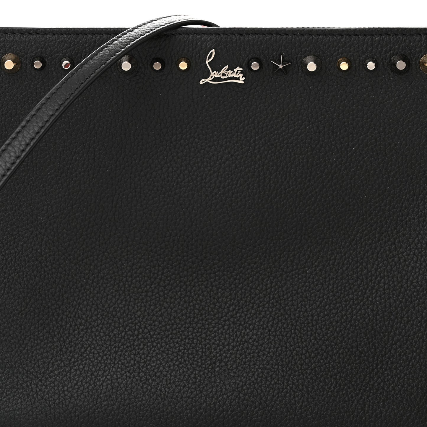 Calfskin Empire Trashmix Spike Loubiclutch Clutch Black