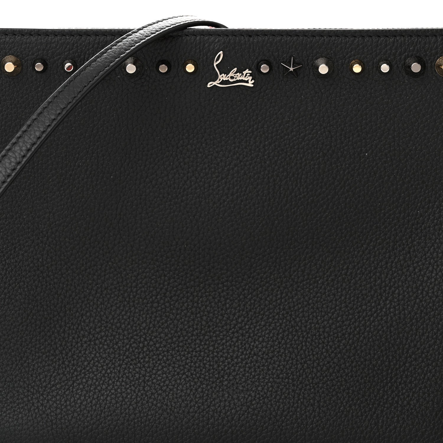 Christian Louboutin Calfskin Empire Trashmix Spike Loubiclutch Clutch Black 7 of 10