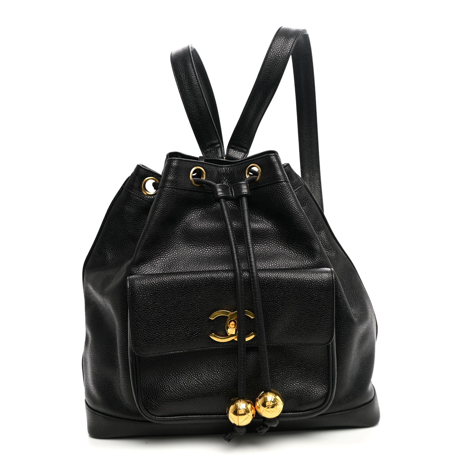 Chanel Caviar Drawstring Backpack Bag Black 1 of 10