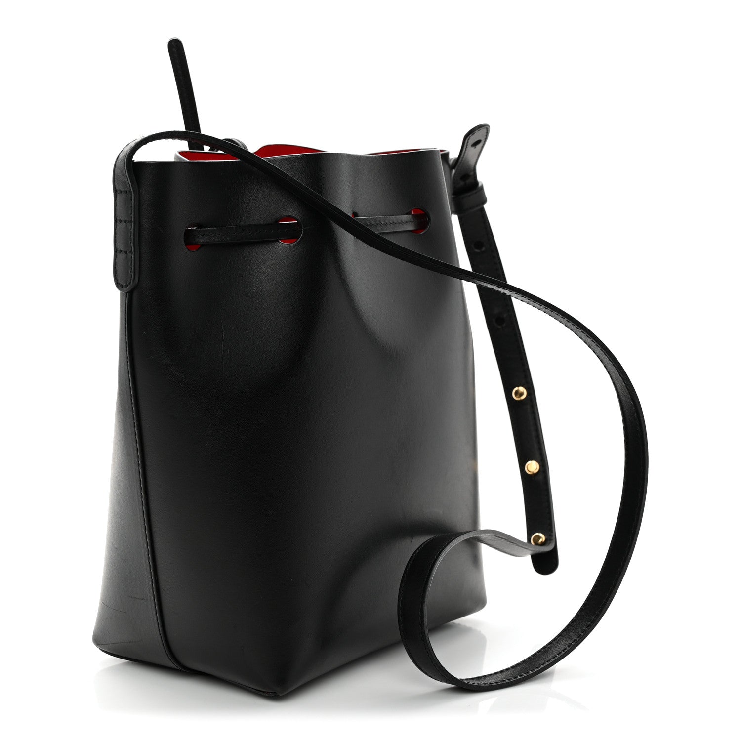 Mansur Gavriel Calfskin Mini Bucket Bag Black Flamma 3 of 13
