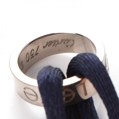 Cartier 18K White Gold Charity LOVE Adjustable Cord Bracelet Navy Blue 5 of 7