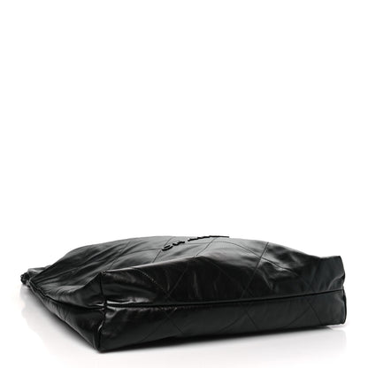 Chanel Shiny Calfskin Quilted Large Chanel 22 So Black 5 of 11