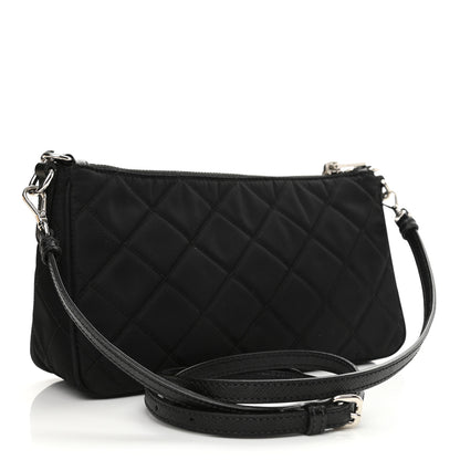 Prada Nylon Tessuto Impuntu Quilted Crossbody Bag Black 3 of 9
