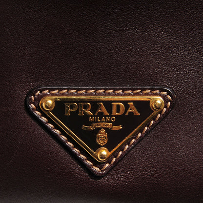 Prada Jacquard Logo Shoulder Bag Bruciato 10 of 11