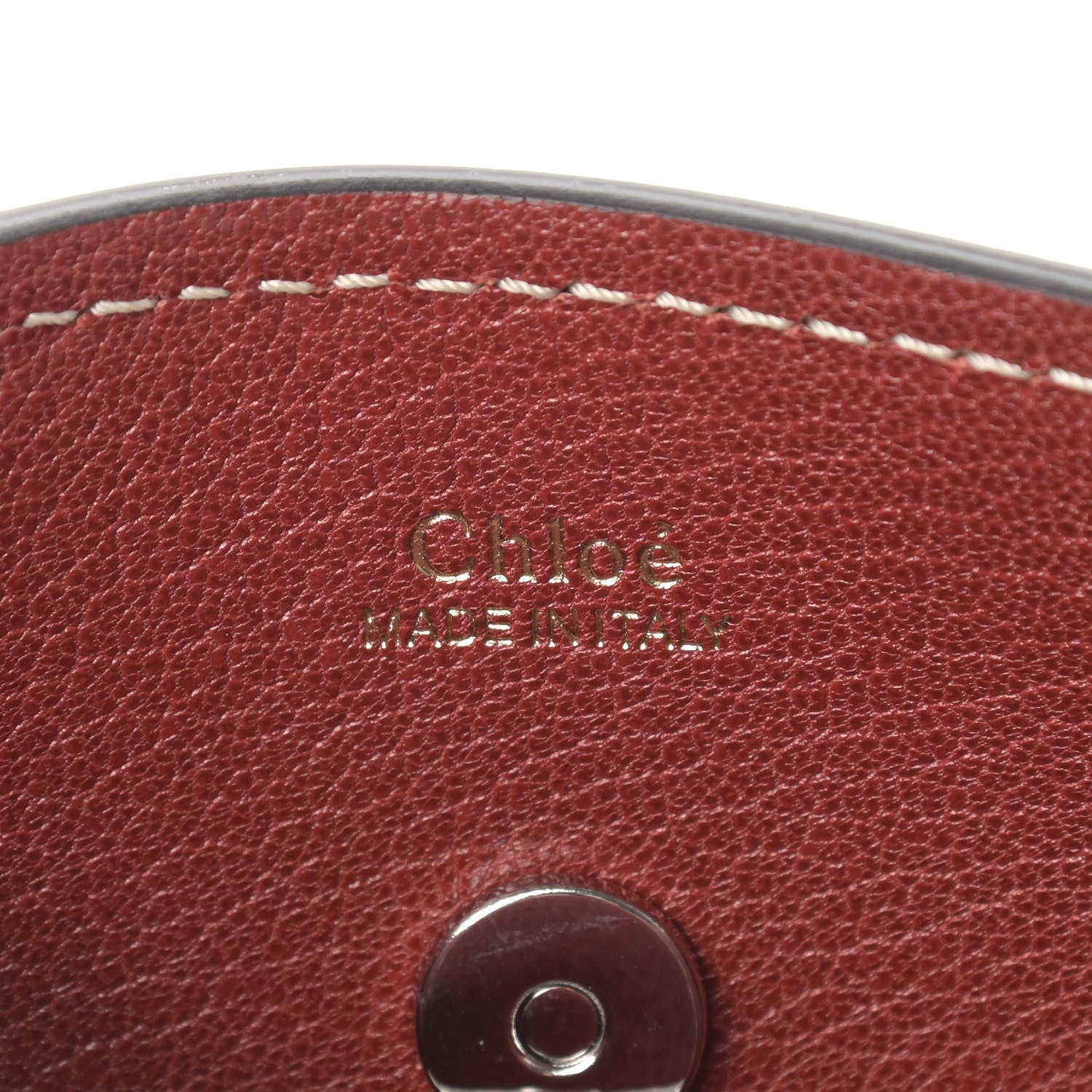 Chloe Shiny Calfskin Goatskin Mini Aby Bi-Color Bucket Fallow Pink 6 of 9