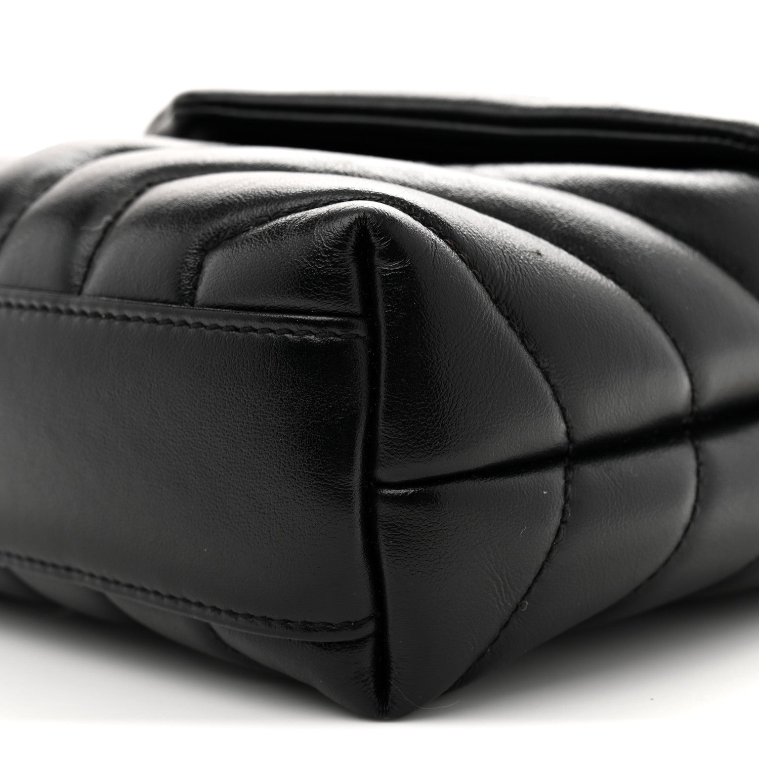 Saint Laurent Calfskin Y Quilted Monogram Toy Loulou Crossbody Bag Black 10 of 11