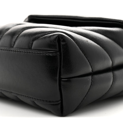 Saint Laurent Calfskin Y Quilted Monogram Toy Loulou Crossbody Bag Black 10 of 11