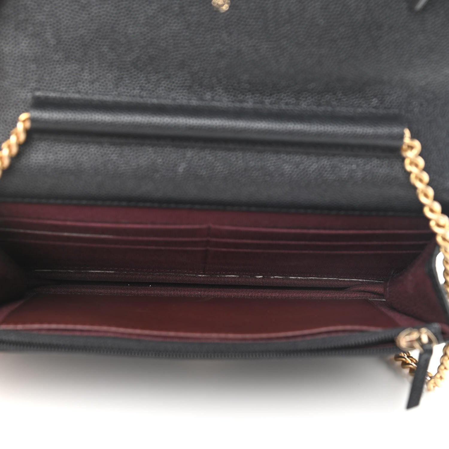 Chanel Caviar Suede Stitched Lady Coco Wallet On Chain WOC Black 5 of 11
