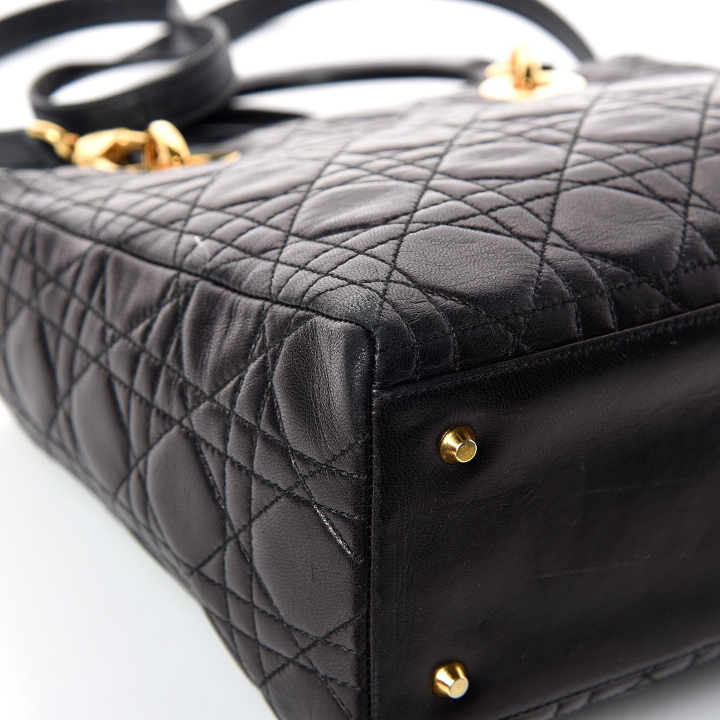 Lambskin Cannage Medium Lady Dior Black