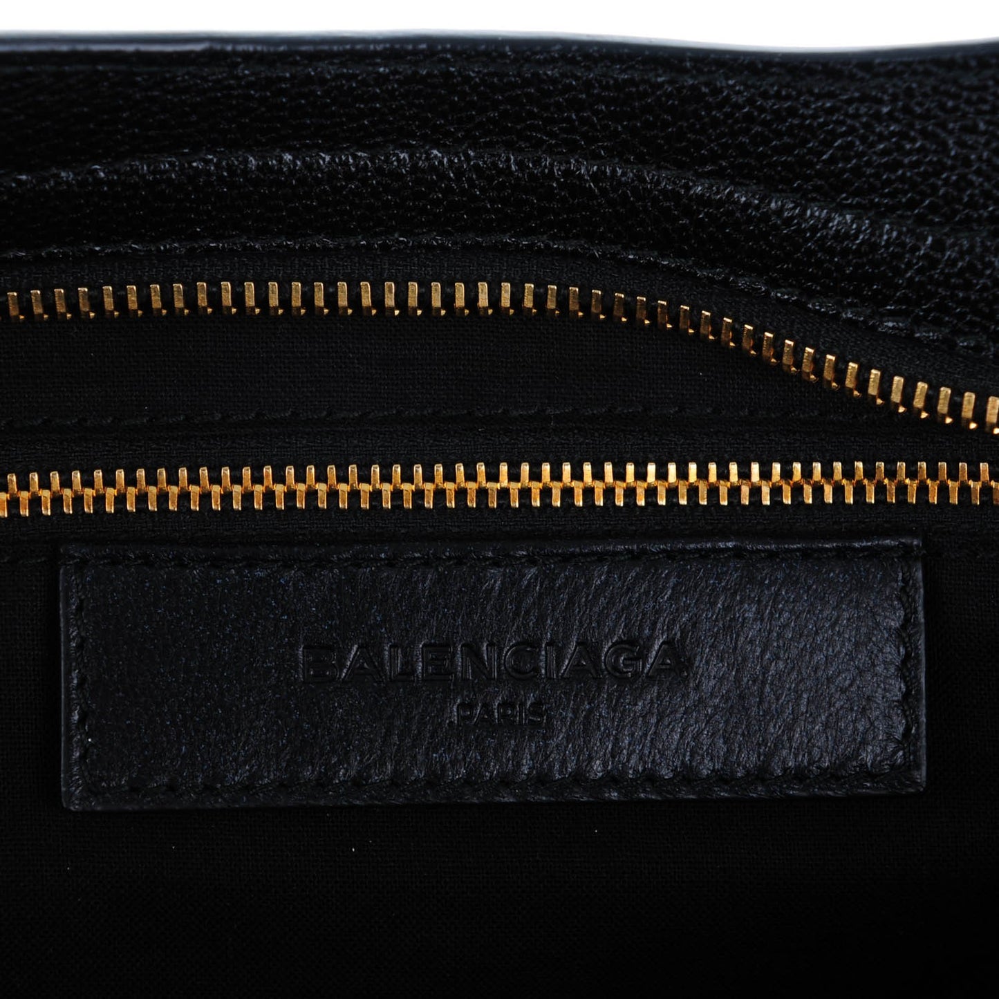 Chevre Gold Metallic Edge Hardware City Black