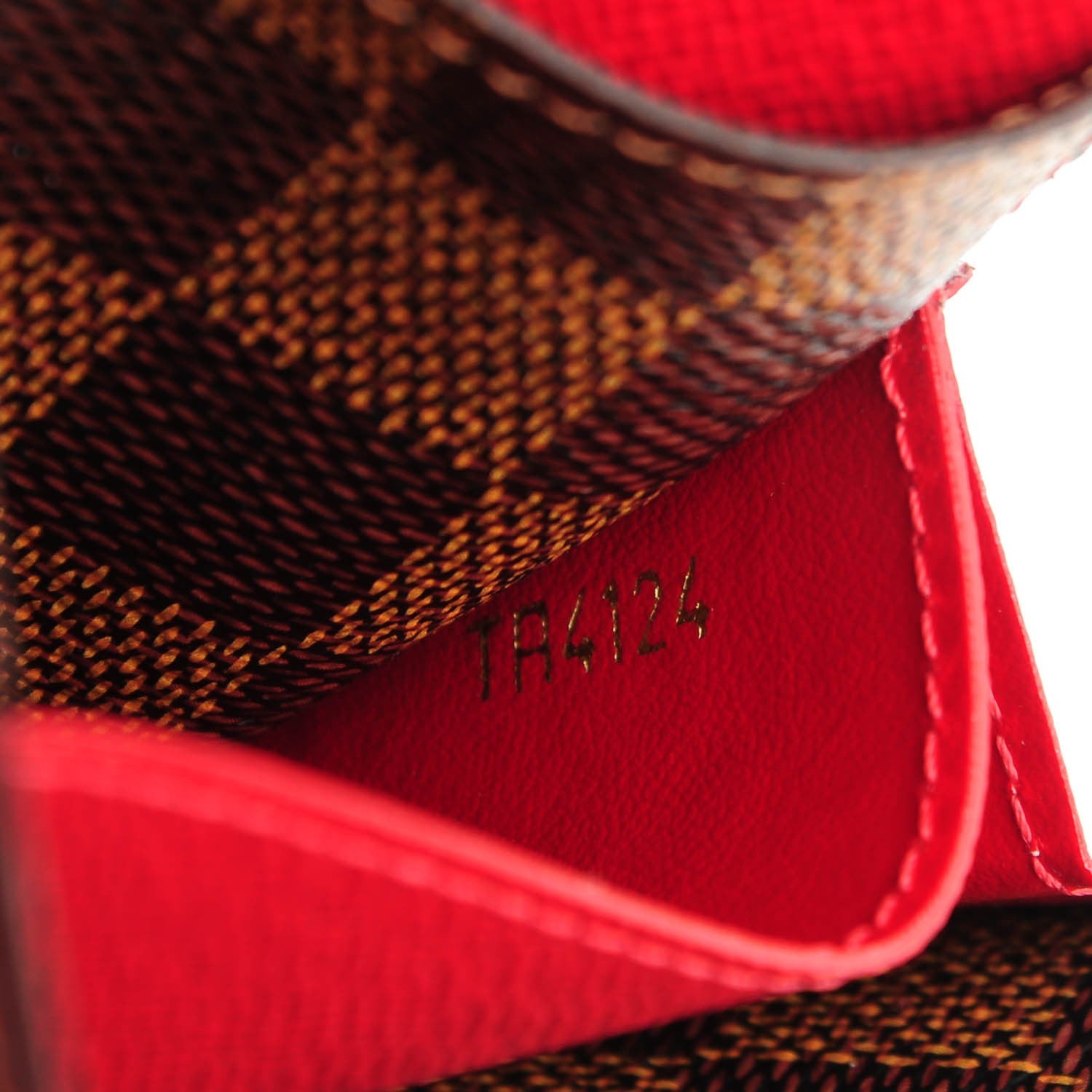 Louis Vuitton Damier Ebene Emilie Wallet Red 8 of 8
