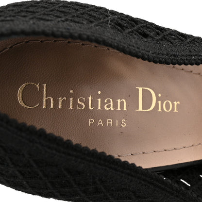 Christian Dior Mesh Cotton Cannage Dior Capture 100mm Pumps 38.5 Black 6 of 7