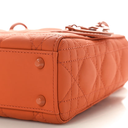 Christian Dior Ultra Matte Calfskin Cannage Mini Lady Dior Orange 10 of 10