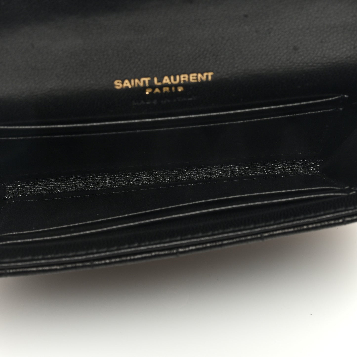 Goatskin Carre Quilted Cassandre Small Envelope Wallet Black