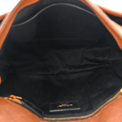 Saint Laurent Crinkled Calfskin Matelasse Monogram Medium Niki Chain Satchel Caramel 5 of 10