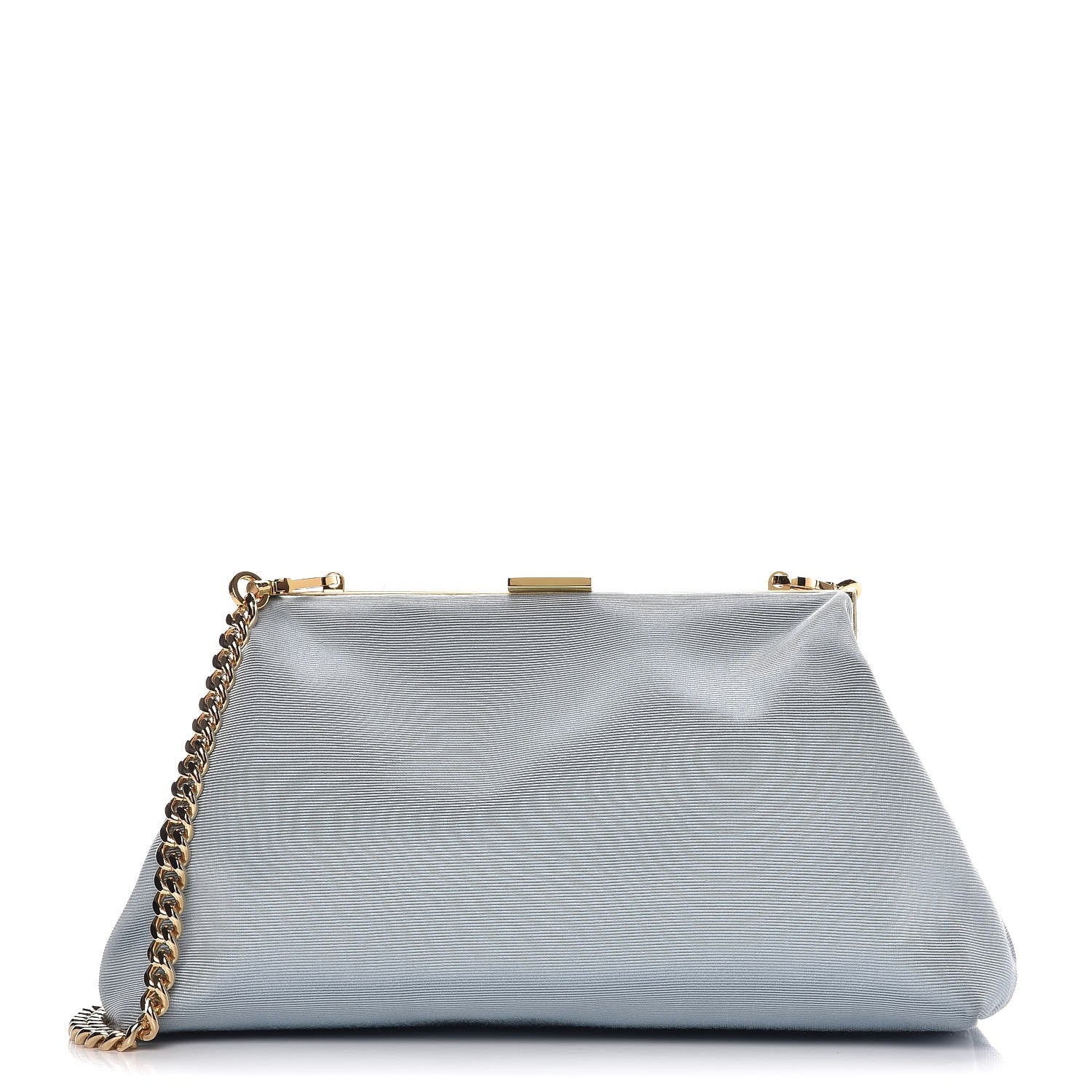 Mansur Gavriel Grosgrain Mini Volume Chain Clutch Sky Blue 1 of 6