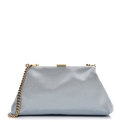 Mansur Gavriel Grosgrain Mini Volume Chain Clutch Sky Blue 1 of 6