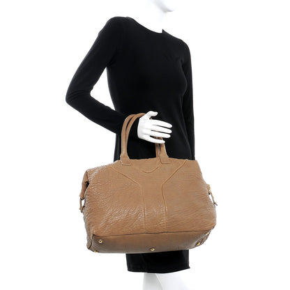 Saint Laurent Pebbled Lambskin Medium Easy Sac Beige 2 of 9