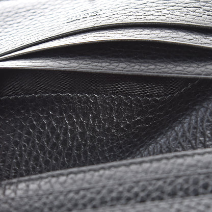 Gucci Pebbled Calfskin GG Marmont Card Case Black 7 of 8