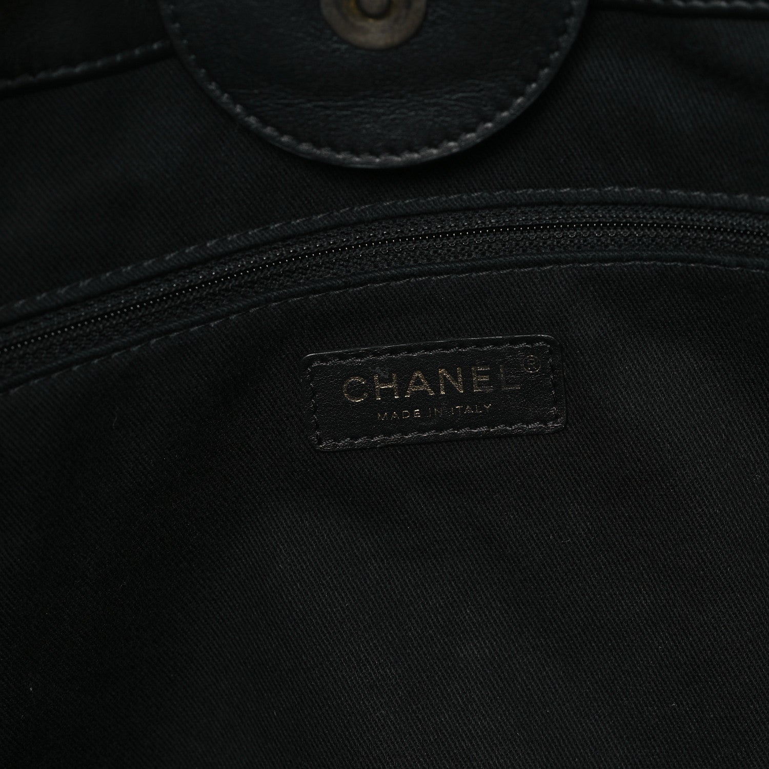 Chanel Calfskin Knit Medium Deauville Tote Black Beige 6 of 12