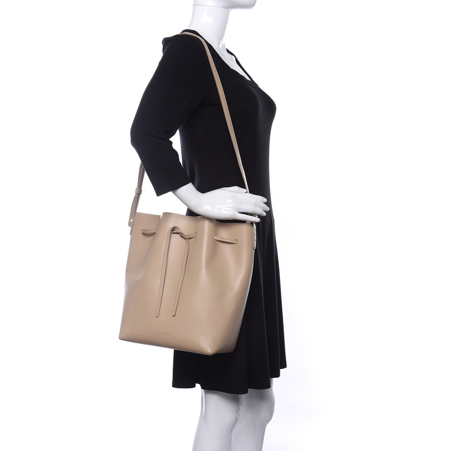 Mansur Gavriel Calfskin Mini Bucket Bag Natural 2 of 11