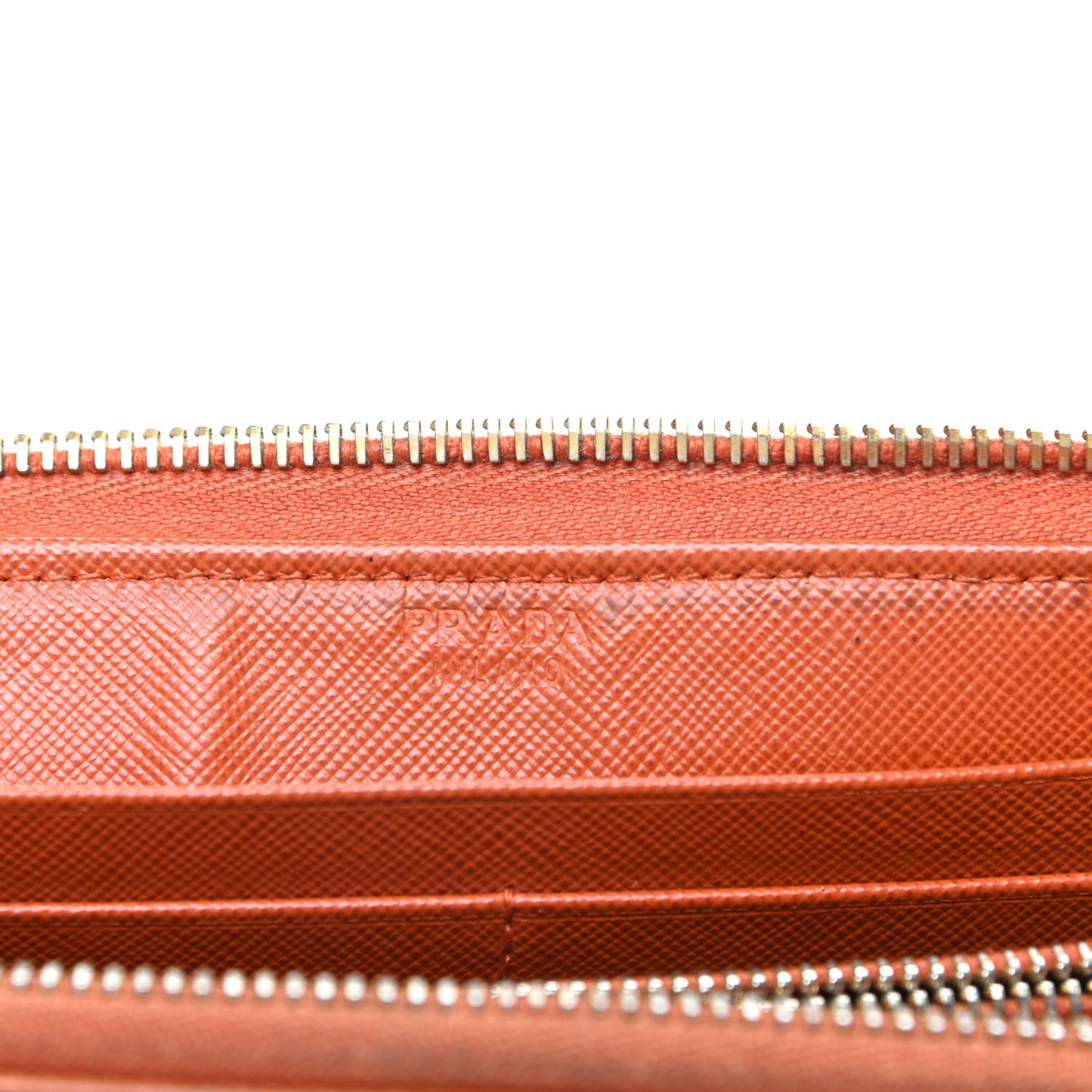 Saffiano Zip Around Wallet Papaya